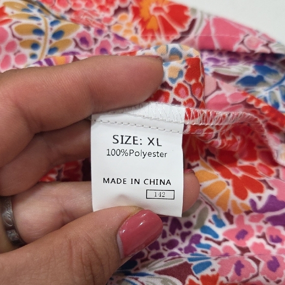 Chic Floral Mini Dress with Ruffles Sz XL Gentle Used Excellent Conditions - Picture 9 of 11